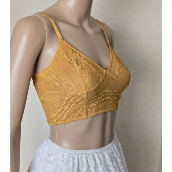 Free People Intimately Everyday Lace Bralette yellow Size S - Picture 2 of 6